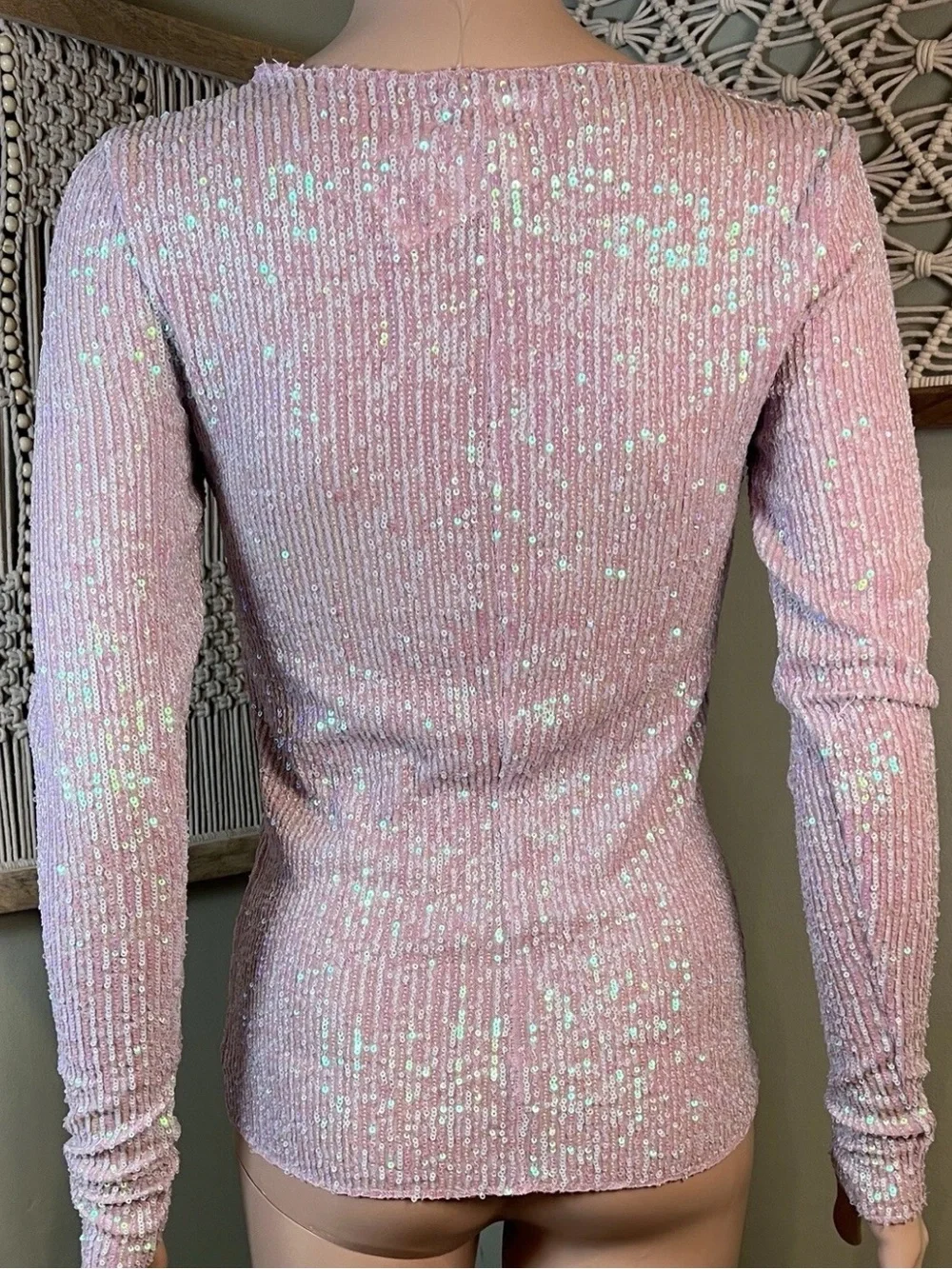 Free People gold rush top in champagne float